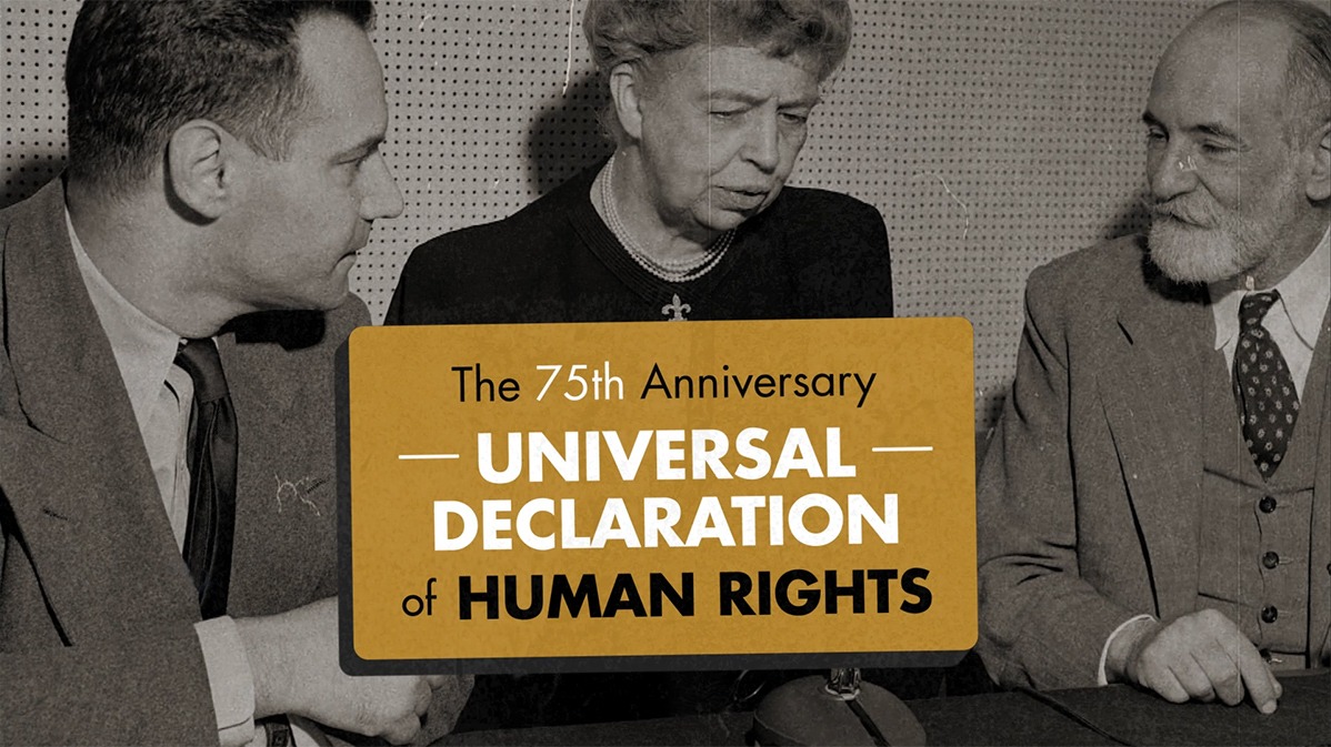 UN Human Rights 75 years of the declaration of independence.